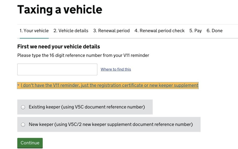 How to Renew Vehicle Tax